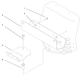 Mounting Hardware Diagram and Parts List for 79103 (220000001 - 220999999)(2002) Lawn Boy Lawn Tractor Accessories